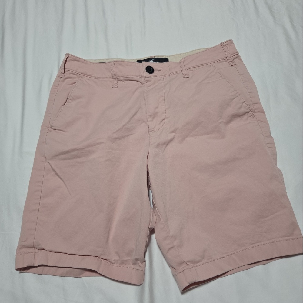 Hollister Men's Classic Shorts W31 Blush Pink 9" Inseam Epic Flex Chino